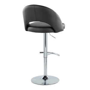 English Elm Adjustable Swivel Barstools Set of 2 Fabric Seat Black Metal Base Kitchen Counter Black B202S02011