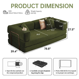 English Elm 2-In-1 Convertible Modular Sofa Bed With Memory Foam - Space-Saving Comfort For Small Spaces! W3653P355618