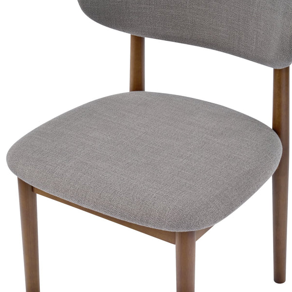 English Elm Christopher Knight Home® - Contemporary Grey Upholstered Side Chair Set Of 4 With Walnut Legs & Curved Back For Versatile Use N768P331579G_4
