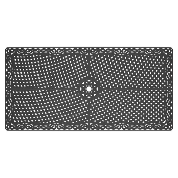 English Elm 7-Piece All-Weather Cast Aluminum Dining Set With 6 Swivel Chairs & Rectangular Table For Outdoor Fun P2 W1710S00293-GIGA