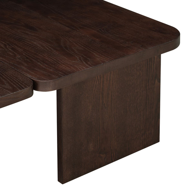 English Elm U-Can Modular Minimalist Coffee Table Set with Versatile Splicing Design, Durable MDF, Easy Assemble Espresso N724P232174P