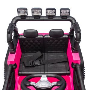 English Elm 24v Kids Electric Ride on Car with Parental Remote Dual Motor Four Wheel Suspension W1578P356392
