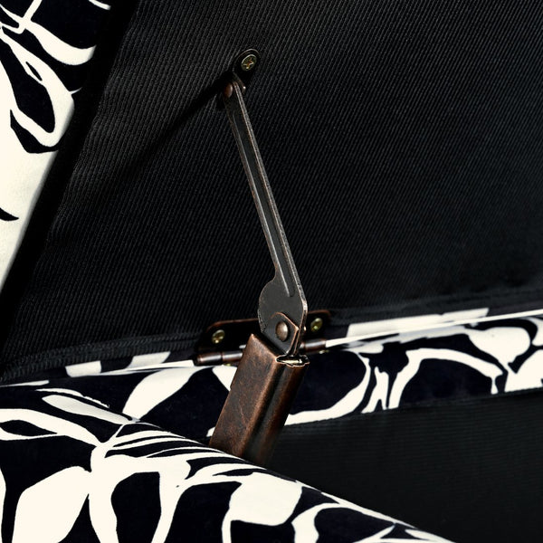 English Elm Christopher Knight Home® - Luxury Storage Ottoman with Floral Patterned Fabric, Soft-Close Hinges, Hidden Compartment for Blankets and Seating Comfort Black Floral,White N767P257582W