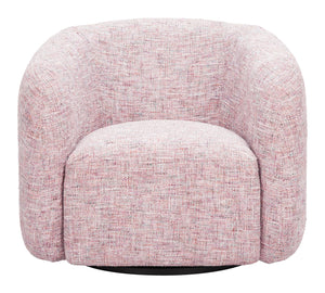 Zuo Modern Refine Swivel Chair - Elegant Pink Tweed Design For Hospitality, Durable Fabric & Modern Style Pink 100% Polyester,Plywood,Steel 110846-zuo-modern