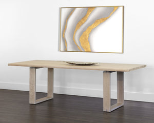 Sunpan THANUS Dining Table - Light Oak 94.5" - Artisan-Crafted, Unique Finish for Modern Gatherings & Dining 106758