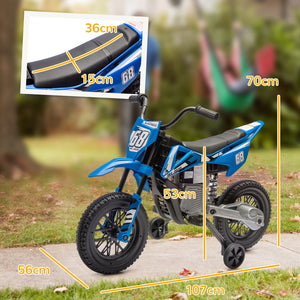 English Elm Qaba 12v Toddler Electric Motorcycle with Twist Throttle Rear Suspension Training Wheels W2225P249816