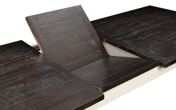 English Elm Wallace & Bay - Brown Gathering Dining Table With Leaf – Rustic Charm, Expandable Design, Perfect For Family Meals! B361P384470-GIGA