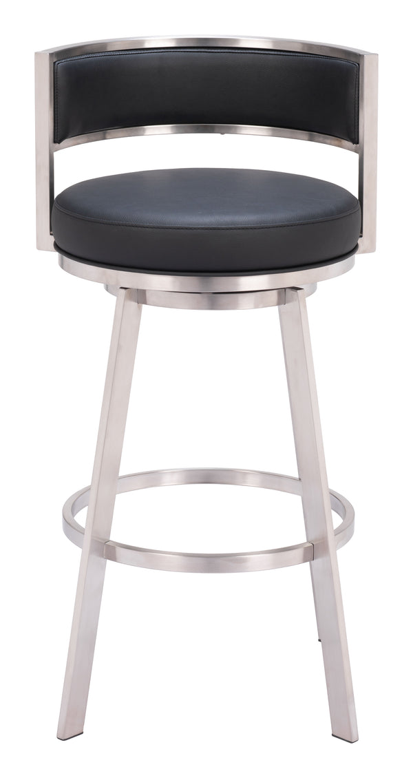 Gimsby Swivel Barstool Black 110044 Zuo Modern