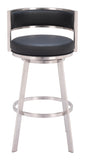 Gimsby Swivel Barstool Black 110044 Zuo Modern