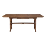 Walker Edison Modern Acacia Wood Butterfly Dining Table - Dark Brown, Expandable, Outdoor, 79 x 35