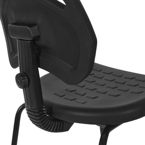 OSP Home Furnishings Armless Guest Chair Urethane Seat Ergonomic Office Reception Adjustable Back Support KH81391