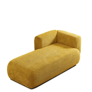 English Elm Upholstered Boucle Chaise Lounge with Foam Spring Comfort for Bedroom or Living Room W5515P437370