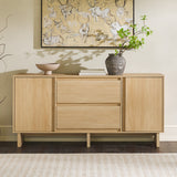 63" Minimalist Scandi Sideboard Coastal Oak MAJD5DCO Walker Edison