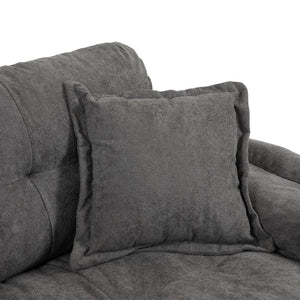 English Elm 84" Chenille Sofa Loveseat with Memory Foam & Pocket Springs, Plush Dual-Layer Comfort, Sturdy Frame Grey W676S00013