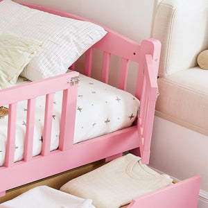 English Elm Metal Twin Over Full Bunk Bed White Steel Frame Space Saving Slat Support for Teens Pink W1580P383109