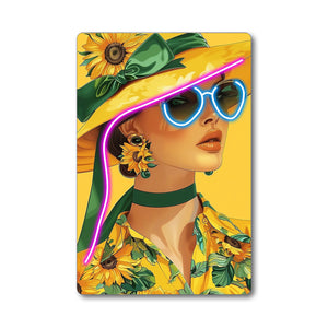 English Elm 24X16 Fashion Girl Led Wall Art – Chic Acrylic Neon Light Artwork For Modern Home Decor & Ambiance T3976P383257