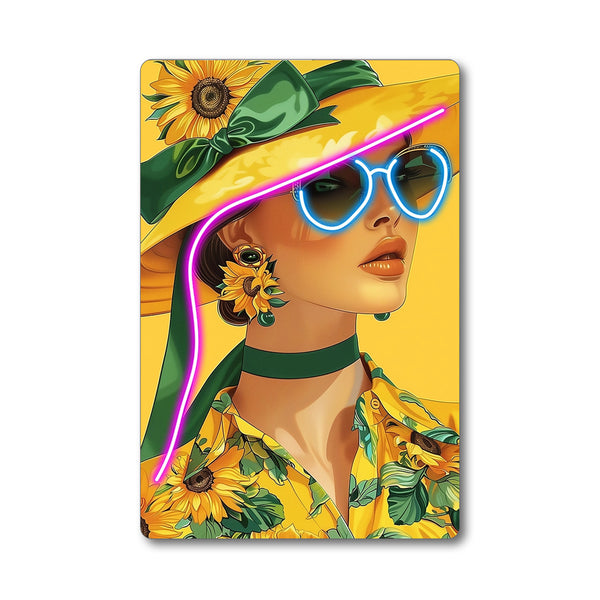 English Elm 24X16 Fashion Girl Led Wall Art – Chic Acrylic Neon Light Artwork For Modern Home Decor & Ambiance T3976P383257