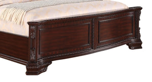 English Elm 1pc Tufted PU Upholstered Headboard with Nailhead Trim Kingly High-Back Panel Bed for Luxurious Bedrooms Espresso 83.5 L x 62.5 W x 12.25 H B2741S00038