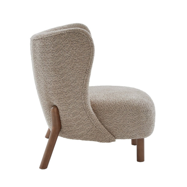 English Elm Swivel Club Chair Barrel Back Faux Leather 360 Degree Turn Living Room Accent Light Brown,Walnut N776P246078B