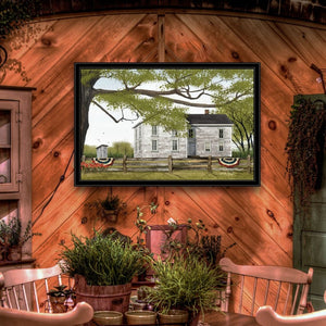 English Elm "sweet Summertime House" Billy Jacobs Pastoral Framed Print Black Wood Wall Art B06785360