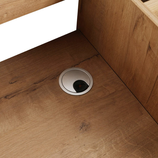 English Elm 36" Freestanding Vanity with Integrated Resin Sink Soft Close Drawers Modern Bath W999P405130