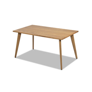 English Elm Jennifer Taylor Home - Capri Solid Red Oak 59–90.5" Extendable Dining Table for 6–8 with Mid-Century Tapered Legs and Grain Brown B2719P395577