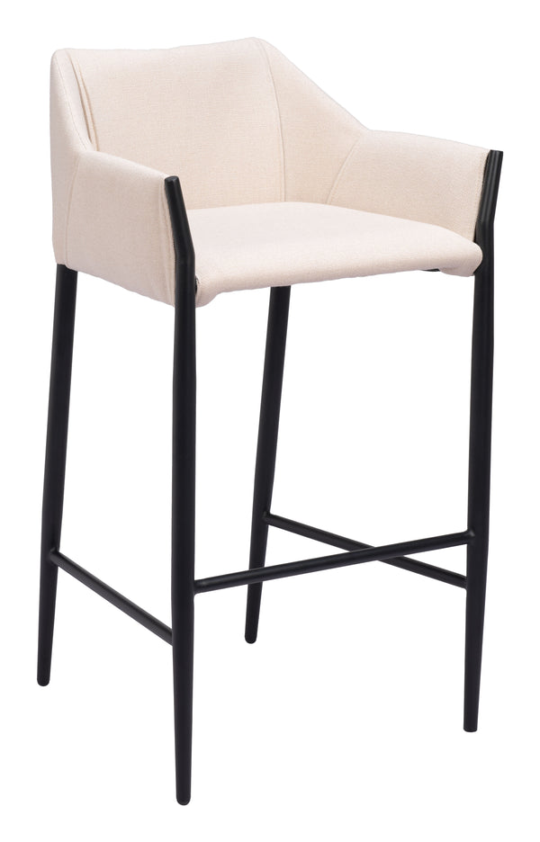 Andover Barstool Beige 110170 Zuo Modern