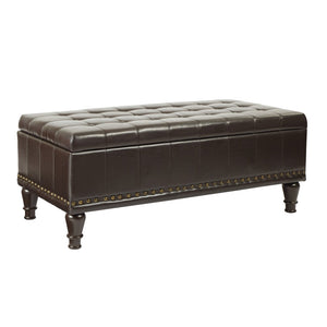 OSP Home Furnishings Caldwell storage ottoman Espresso