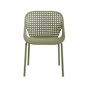 English Elm Eldred Outdoor Stackable Dining Chairs Set of 2 Uv Resistant Patio Seating Sage Green N776P390454G