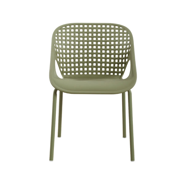 English Elm Eldred Outdoor Stackable Dining Chairs Set of 2 Uv Resistant Patio Seating Sage Green N776P390454G
