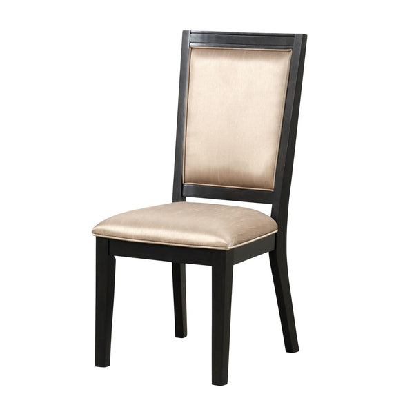 English Elm Contemporary Upholstered Dining Chairs Set of 2 | Gold Back Accent, Plush Seat & Back Comfort, Modern B2741P311019