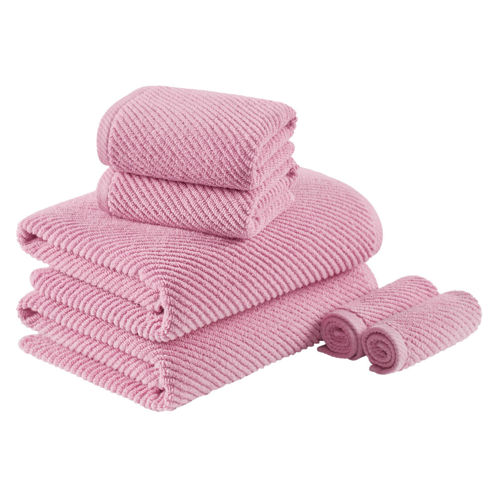 JLA Home Madison Park - 100% Cotton Zero-Twist 6-Piece Diagonal Ribbed Towel Set — 504 GSM Plush, Quick-Dry, Highly Absorbent Everyday Essentials MP73-8857