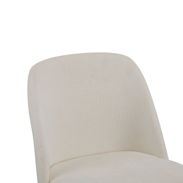 English Elm Dining Chair Set of 2 Mid-century Walnut Wood Frame Upholstered Seat and Back Beige N771P237031M
