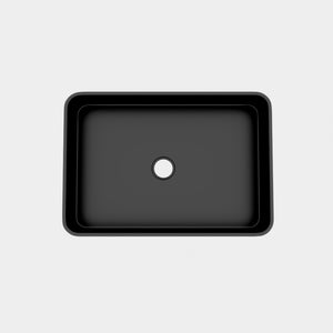English Elm Bb17, Glossy Black Ceramic Vessel Basin for Modern Bathroom Vanity Countertop W1865P356025