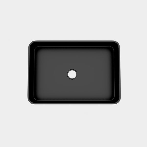 English Elm Bb17, Glossy Black Ceramic Vessel Basin for Modern Bathroom Vanity Countertop W1865P356025