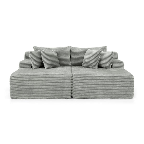 English Elm Two-Seater Lazy Sofa Lounge Chair – Plush Velvet Fabric, No Assembly, Perfect For Cozy Living Spaces W487S00348-GIGA