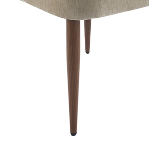 English Elm Christopher Knight Home® - Fabric Chenille Upholstered Iron Dining Chair with Ergonomic Curved Back, Plush Cushioning, Durable Frame Light Camel,Walnut 27.25 L x 24 W x 22.5 H N776P272026M