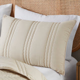 Urban Habitat Dune Casual Poly Gauze Quilt Set UH13-2525 Natural