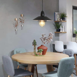 English Elm Farmhouse Black Pendant Light Adjustable Dimmable Metal Edison Fixture for Kitchen Island Dining Room T3177P284004