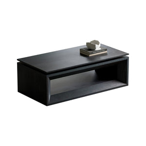 English Elm 43.3'' Wood Veneer Lift Top Coffee Table with Hidden Storage for Living Room Black W1435P453256