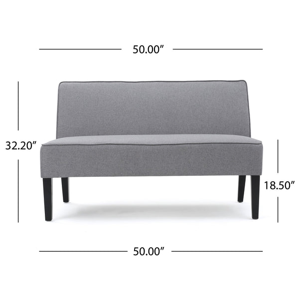 English Elm Christopher Knight Home® - Loveseat - Stylish Grey Upholstered Loveseat With Birch Legs For Cozy Comfort & Contemporary Charm 57659.00GRY