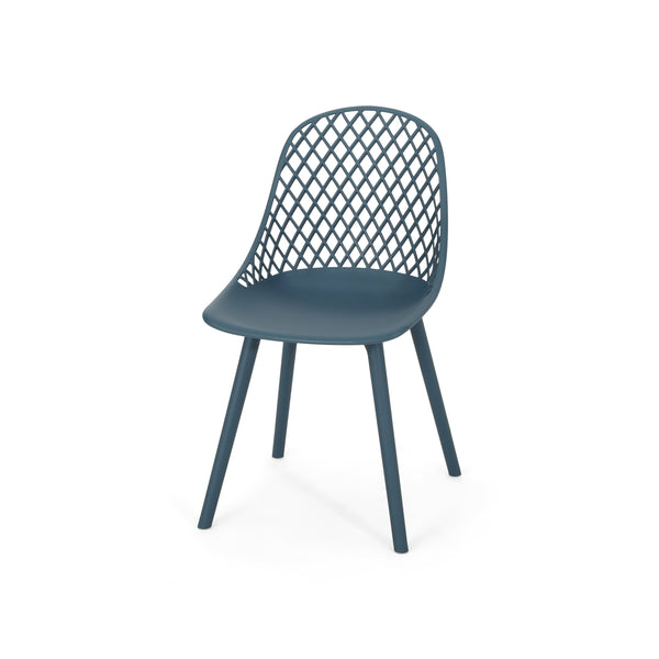 English Elm Christopher Knight Home® - LILY Outdoor Dining Chair with Weather-Resistant Polypropylene, Diamond Mesh Design for Durability Green 27.5 L x 21.2 W x 20.3 H 69070.00GRN