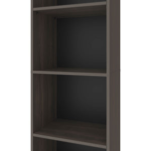 English Elm Stained Walnut Bookcase - Elegant Open Shelving Unit With 5 Tiers For Stylish Storage & Display B062P323168-GIGA
