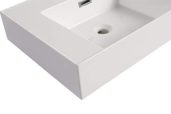 English Elm Resin Ameican White Oak Gel Basin Vanity Top 29.5x13.2x23.6 Inch Durable Non-Toxic Smooth Finish W1972P186770