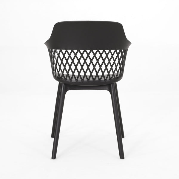 English Elm Christopher Knight Home® - AZALEA Weather-Resistant Outdoor Chair with Durable Polypropylene Frame, Minimal Modern Comfort Black 25 L x 23.5 W x 22.5 H 68375.00BLK
