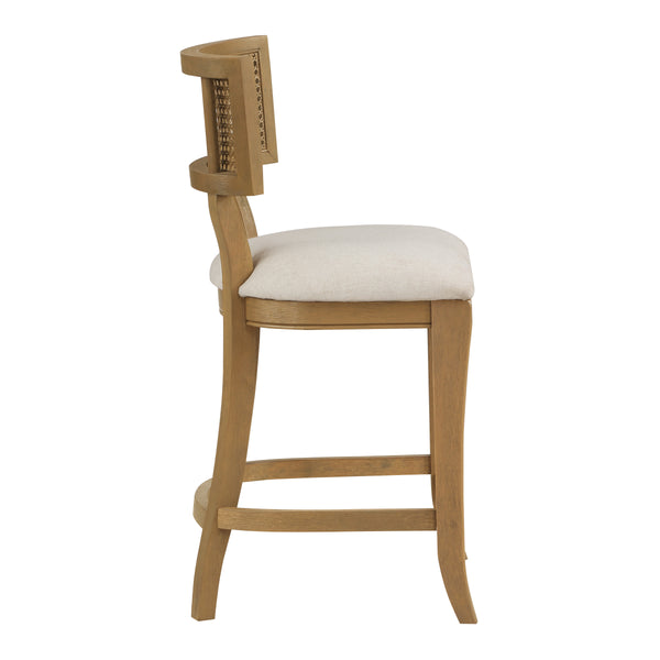 OSP Home Furnishings Alaina 26" Cane Back Counter Stool Linen
