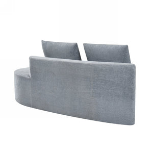 English Elm Christopher Knight Home® - 116" Modern Curved Sectional Sofa with Plush Pearl Upholstery, High-Density Sponge, Chaise Lounge Seating Harmony Light Gray N767P263923L