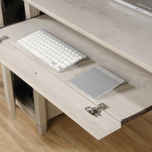 English Elm Computer Desk In Gray Finish – Spacious Work Surface, Ample Storage & Stylish Design For Home Office B356P402705