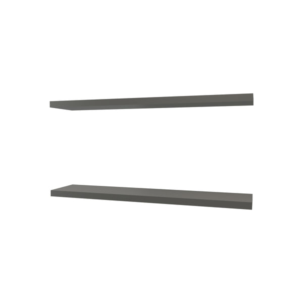English Elm Greer Floating Shelf Set Of 2 In Grey Melamine - Modern Design, Space-Saving, Easy Installation! B128P245006