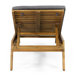 English Elm Christopher Knight Home® - Caily Chaise Lounge Set - Stylish Acacia Wood, Adjustable Recline, Water-Resistant Cushions For Outdoor Bliss 71346.00DGRY